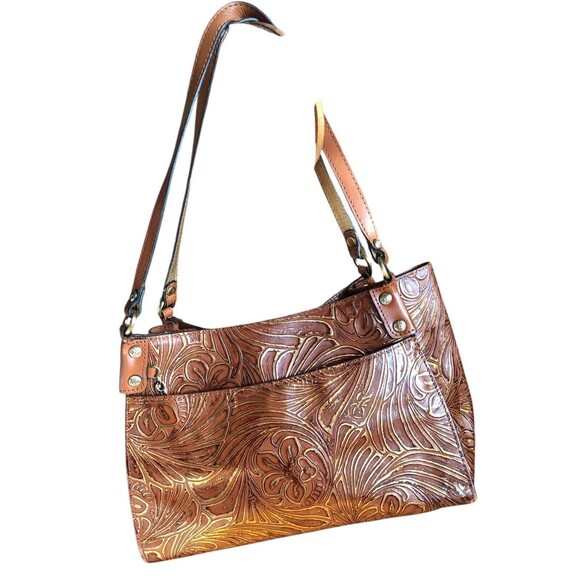 patricia nash tobacco fields Patricia Nash Romina Leather Tobacco Fields Tooled Tan/Gold Tote Bag quality art print patricia nash tobacco fields Patricia